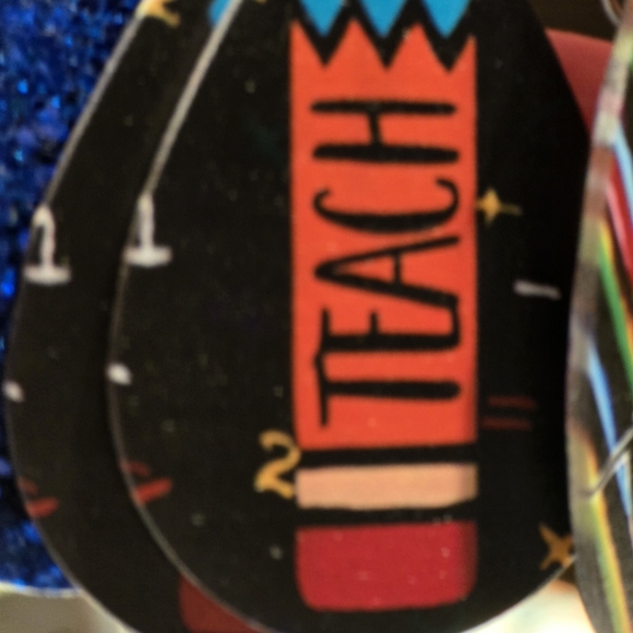 Source Unknown Multicolor Teacher Earrings - Picture 3 of 5